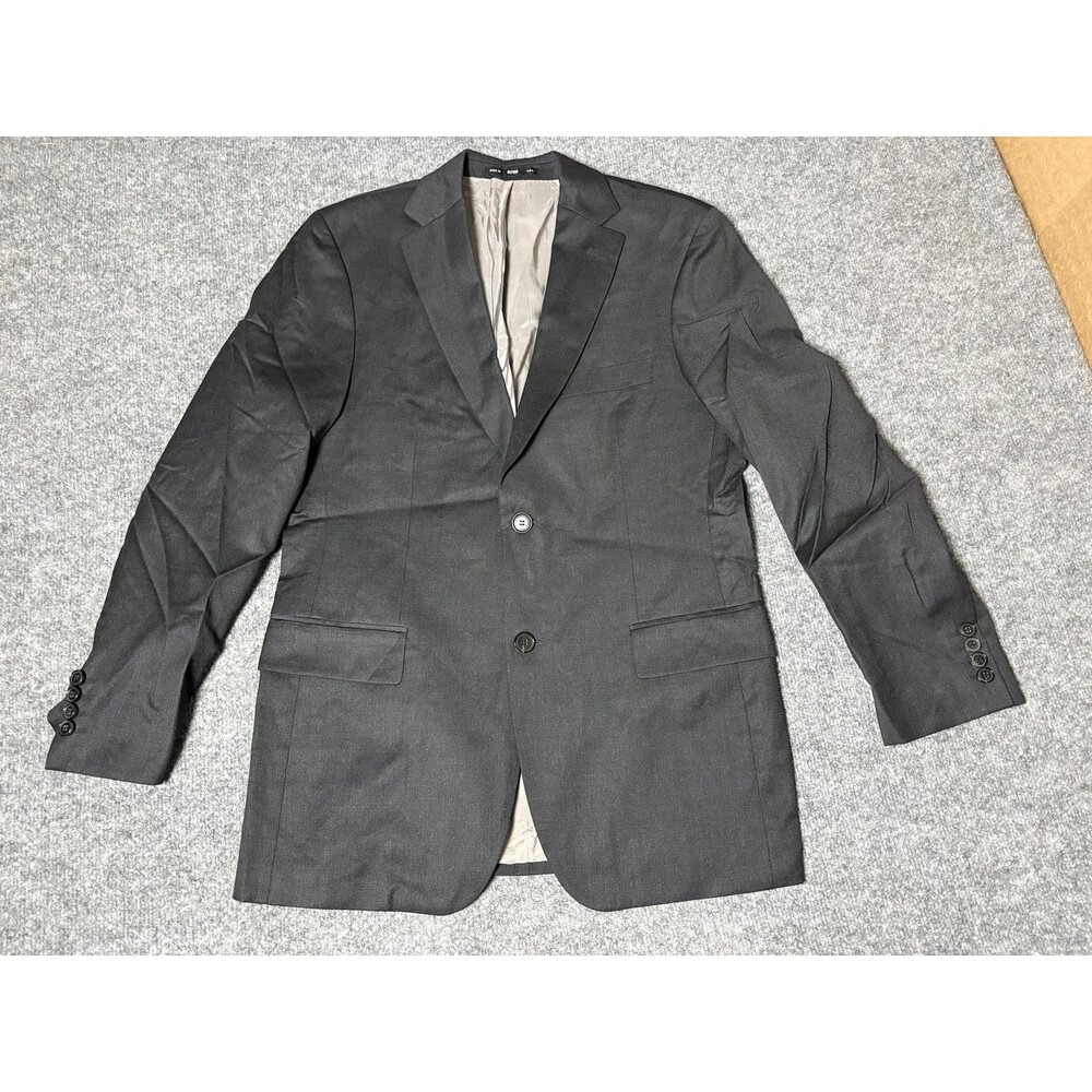 Hugo Boss Suit Jacket Mens 36R Black Wool Super 100 2 Btn Notch Lined USA